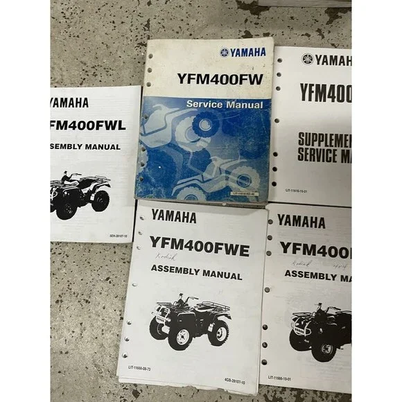 1996 1997 1998 1999 2000 Yamaha YFM400FW Shop Service Repair Manual OEM Set +